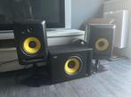 KRK Classic 8 set + S10.4 Sub, Audio, Tv en Foto, Luidsprekers, Zo goed als nieuw, 120 watt of meer, Front, Rear of Stereo speakers