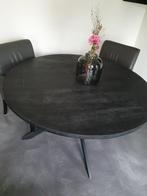 Eettafel rond 140 mangohout, Ophalen, Gebruikt, Rond, Vier personen