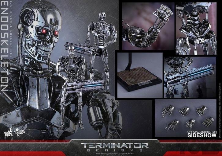 Hot Toys MMS352 Terminator Genisys Endoskeleton, Verzamelen, Film en Tv, Zo goed als nieuw, Film, Actiefiguur of Pop, Ophalen of Verzenden