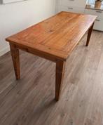 Massief houten eettafel 200 x 90 cm (78,5 cm hoog), Ophalen, Gebruikt, Eikenhout, 50 tot 100 cm