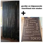 Donker grijze gordijnen + bijpassende vloerkleed, Ophalen, 200 cm of meer, Grijs, Zo goed als nieuw