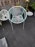 2x Draadstoeltjes rubber, Ophalen, Gebruikt, Metaal