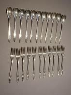 Zilver - 11 vorkjes en 11 lepeltjes Van Kempen model 210, Ophalen of Verzenden