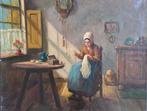 Vrouw met verstelwerk - Stegers (Larense school) (1960), Ophalen of Verzenden