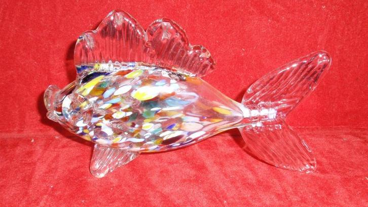 Oude glazen Murano vis 2, Antiek en Kunst, Antiek | Glas en Kristal, Ophalen of Verzenden