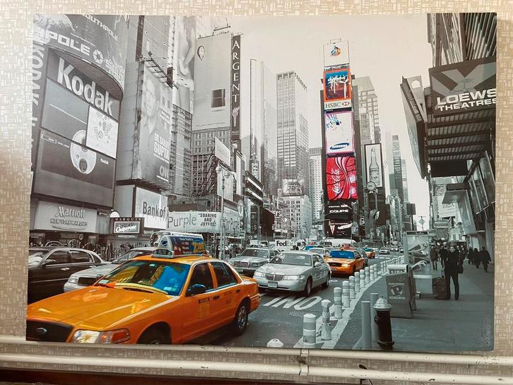 Mooi Canvas Schilderij New York kunstwerk, Antiek en Kunst, Kunst | Schilderijen | Modern, Ophalen of Verzenden