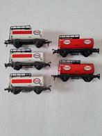 5 Fleischmann H0 Esso wagons, Gebruikt, Gelijkstroom, Fleischmann, Wagon