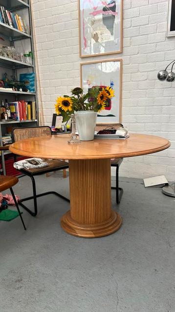 Eiken eettafel pilaar op kolom design italian beschikbaar voor biedingen