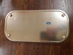 Mid century serving tray anodized  aluminium gold clurig, Ophalen of Verzenden, Zo goed als nieuw, Rechthoekig, Metaal