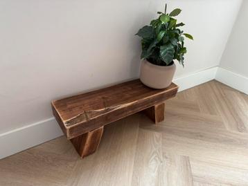 Nieuw houten vensterbank bankje van gerecycled hout 60x21x17 beschikbaar voor biedingen