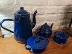 Set kobalt blauw emaille koffiepot theepot pannetjes, Antiek en Kunst, Antiek | Emaille, Ophalen of Verzenden