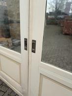 Set schuif / en-suite deuren met glas 223x194cm., Antiek en Kunst, Ophalen