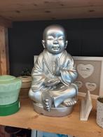 Zilverkleurig Boeddhabeeld - Decoratie & Meditatie, Huis en Inrichting, Ophalen of Verzenden, Zo goed als nieuw