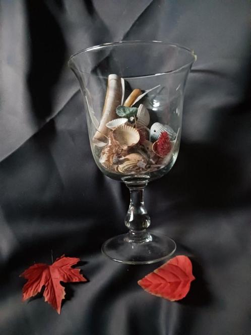Mega wijn glas/ kelk/ windlicht ca 23cm hoog, Verzamelen, Glas en Borrelglaasjes, Gebruikt, Overige typen, Ophalen of Verzenden