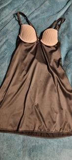 Elegante zwarte nachtjapon met kanten details, Hush, Ophalen of Verzenden, Grijs, Nachtkleding