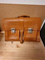 Vintage schooltas aktetas leer Südhaus, Gebruikt, Bruin, Aktetas of Boekentas, Leer