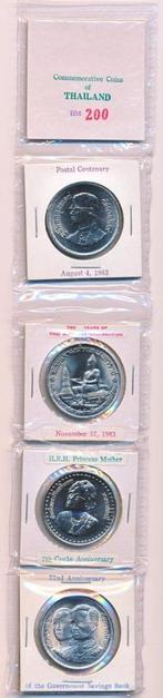 Thailand Herdenkingsmuntset 10 Baht 1983-1985, Postzegels en Munten, Munten | Azië, Ophalen of Verzenden, Zuidoost-Azië, Setje
