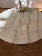 Marmer salontafel, Huis en Inrichting, Tafels | Salontafels, 50 tot 100 cm, 50 tot 75 cm, Rond, Zo goed als nieuw