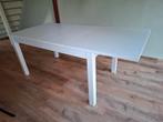 Witte eettafel Bjursta Ikea, Ophalen, 50 tot 100 cm, Zo goed als nieuw, 150 tot 200 cm