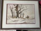 aquarel sneeuwlandschap, Ophalen of Verzenden