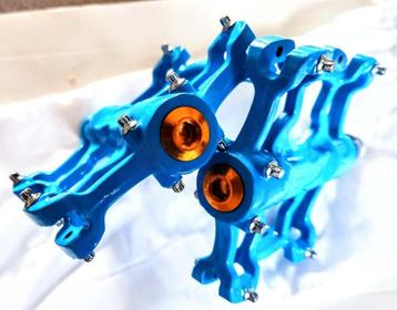 PLATFORM pedalen, Rockbros,  Gemoffeld blauw, heel mooi!! beschikbaar voor biedingen