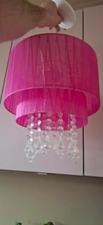 Roze Kroonluchter / Slaapkamerlamp - 30cm, Huis en Inrichting, Lampen | Kroonluchters, Ophalen of Verzenden, Zo goed als nieuw