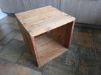 Houten bijzettafel kubus 40x40x40, Huis en Inrichting, Tafels | Bijzettafels, Ophalen, Minder dan 45 cm, Minder dan 55 cm, Gebruikt