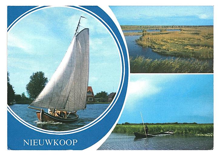 983098 Nieuwkoop ZH zeilboot Gelopen met postzegel, Verzamelen, Ansichtkaarten | Nederland, Gelopen, Noord-Holland, 1980 tot heden