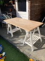 Mooi bureau tafelblad met schragen, Ophalen, Gebruikt, 50 tot 100 cm, Rechthoekig