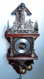 ZAANSE KLOK MET KOPEREN GEWICHTEN, Ophalen of Verzenden, Gebruikt, Wandklok