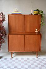 Highboard Heinrich Riestenpatt – Beukenhout met Teakfineer, Ophalen, Onbekend, Zo goed als nieuw, Onbekend