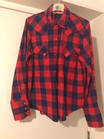 Zara blouse overhemd rood blauw katoen mt XL (valt klein), Verzenden, Zara, Maat 46/48 (XL) of groter, Zo goed als nieuw