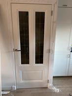 Stompe deur met glas, Doe-het-zelf en Verbouw, Deuren en Horren, Binnendeur, Ophalen of Verzenden, 200 tot 215 cm, Glas