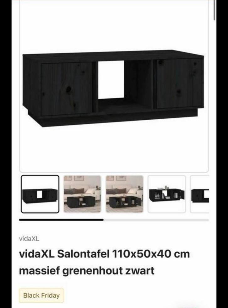 Tv meubel - Grenenhout zwart, Huis en Inrichting, Kasten | Televisiemeubels, Zo goed als nieuw, 100 tot 150 cm, 25 tot 50 cm, Grenenhout
