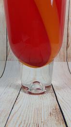 Prachtige geblazen Murano stijl vaas, rood en oranje. VIT, Tweedehands verkoop, Tweedehands verkoop, Gebruikt, Ophalen of Verzenden