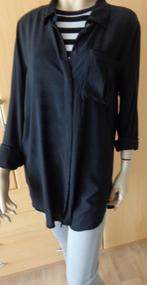 EKSEPT zwarte lange viscose blouse L, Verzenden, Gedragen, Maat 42/44 (L), Zwart