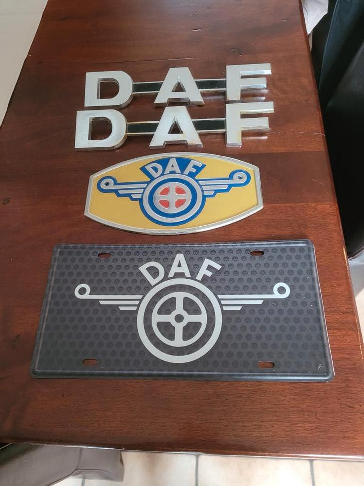 DAF Emblemen en Kentekenplaat, Auto diversen, Autostickers, Ophalen of Verzenden