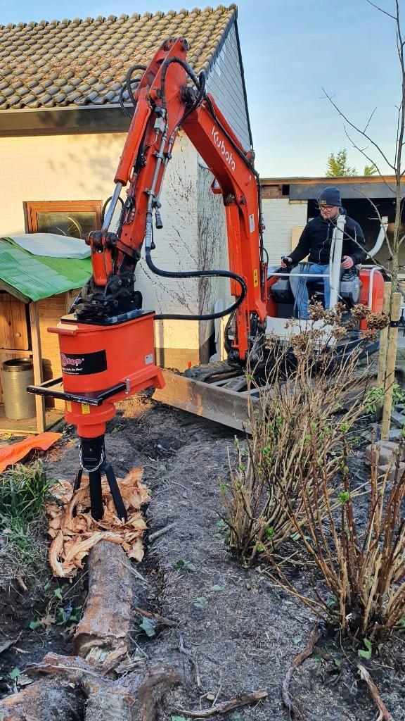 stobben frezen, verwijderen/ tuin bewerken, Diensten en Vakmensen, Tuinmannen en Stratenmakers, Tuin- of Vijveraanleg, Tuinonderhoud of Snoeiwerk