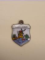 Emaille zilveren bedel 11, Ophalen of Verzenden, Gebruikt, Zilver, Overige merken