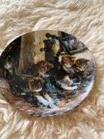 Vintage Seiltmann Weiden Wandbord - Katten, Porselein of Keramiek, Schaal, Rond, Ophalen of Verzenden