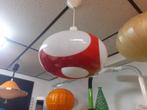 rood wit hanglamp jaren 70 space age Colani design retro, Kunststof, Gebruikt, ?, Minder dan 50 cm