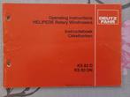 Instructieboek Deutz Cirkelharken KS 83 D en KS 83 DN, Boeken, Ophalen of Verzenden, Gelezen, Tractor en Landbouw