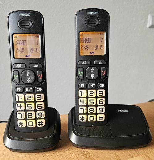 Fysic FX-5520 Duo DECT Telefoon – Superhandig voor Senioren!, Telecommunicatie, Vaste telefoons | Handsets en Draadloos, Zo goed als nieuw