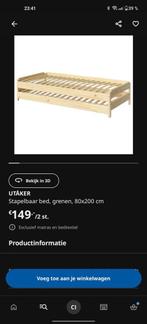 IKEA Utåker stapelbaar bed, Huis en Inrichting, Ophalen, Zo goed als nieuw, 80 cm, 200 cm