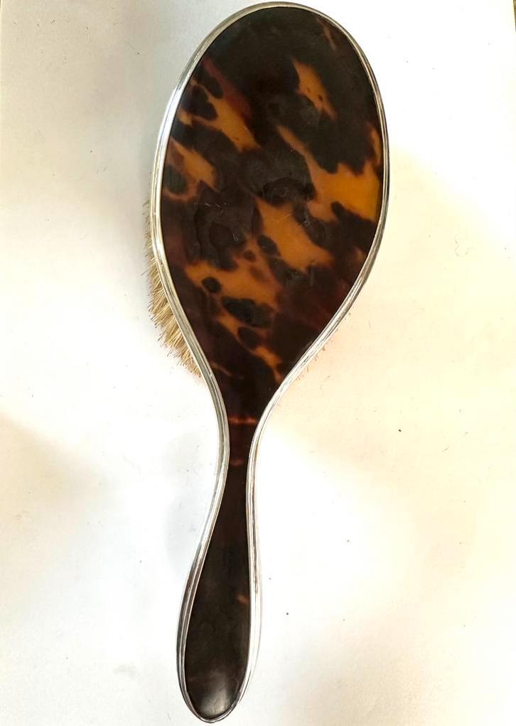 Antieke zilveren/celluloid haarborstel Birmingham Engeland, Antiek en Kunst, Antiek | Goud en Zilver, Zilver, Ophalen of Verzenden