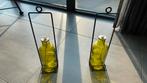 2 mooie olielampjes/fakkels/windlichten in metalen houders, Tuin en Terras, Fakkels, Ophalen, Nieuw