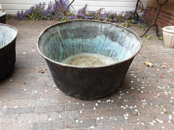 Grote oude koperen tonnen., Antiek en Kunst, Curiosa en Brocante, Ophalen