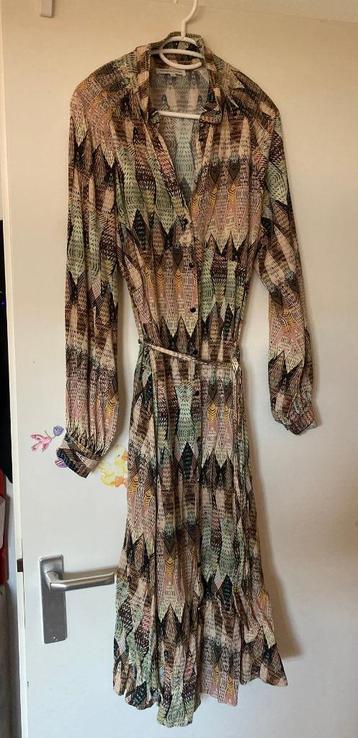 Tramontana jurk zomerjurk M L 40 42 grafisch lange pofmouwen beschikbaar voor biedingen