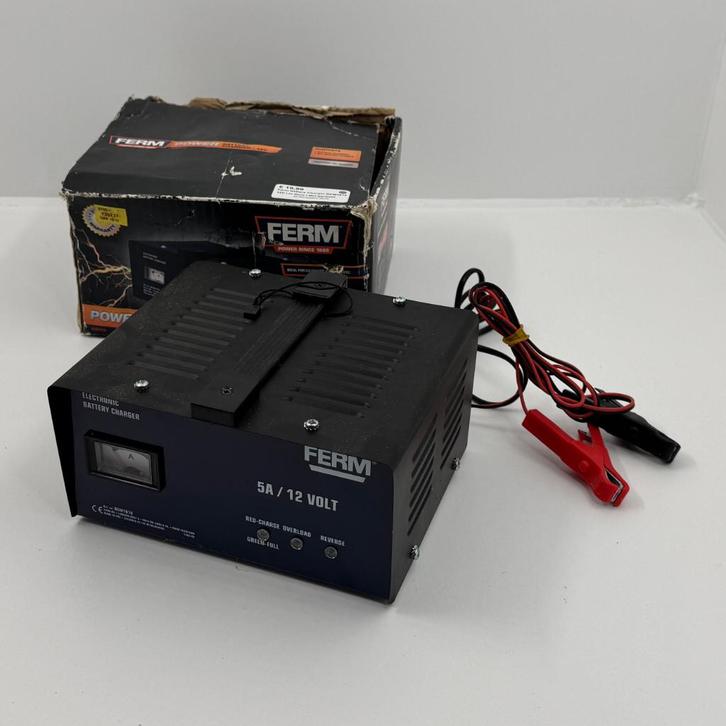 Ferm Battery Charger BCM1018 12V | In doos | Met garantie, Auto-onderdelen, Accu's en Toebehoren, Gebruikt, Ophalen of Verzenden