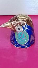 Vingerhoedje  Vogelkopje Cloisonne geëmailleerd, Verzamelen, Vingerhoedjes, Ophalen of Verzenden, Zo goed als nieuw